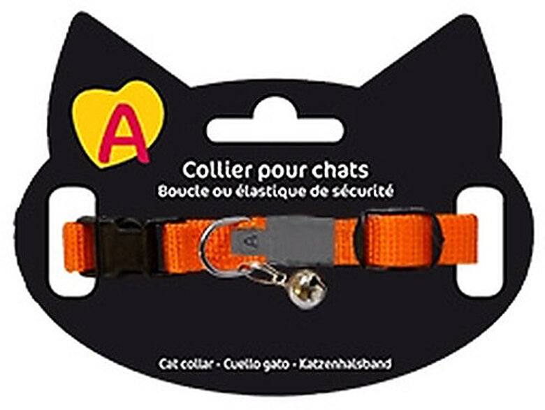 Animalis - Collier Basic pour Chat - Orange image number null