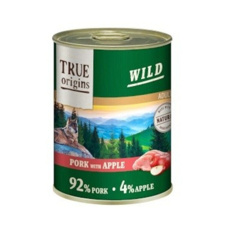 True Origins Wild - P&acirc;t&eacute;e au Porc & Pomme pour Chiens Adultes - 400G Image num&eacute;ro 1