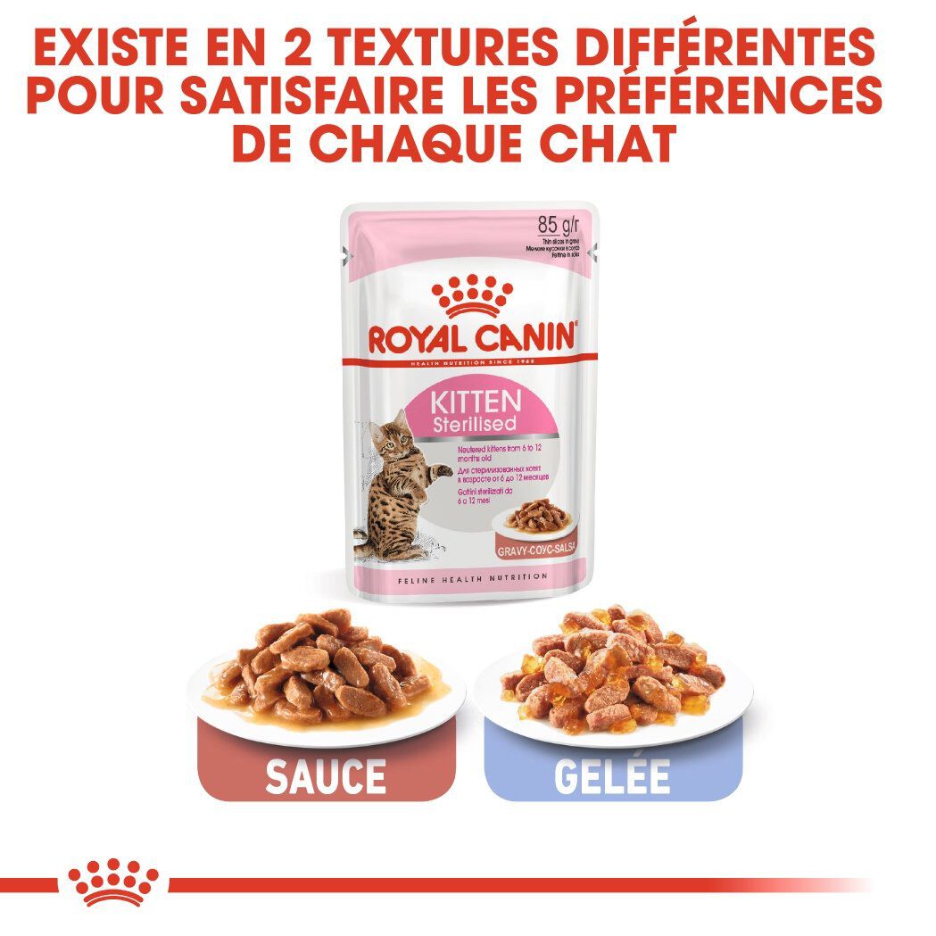 Royal Canin - Sachets Kitten Sterilised en Sauce pour Chaton - 12x85g Image num&eacute;ro 7