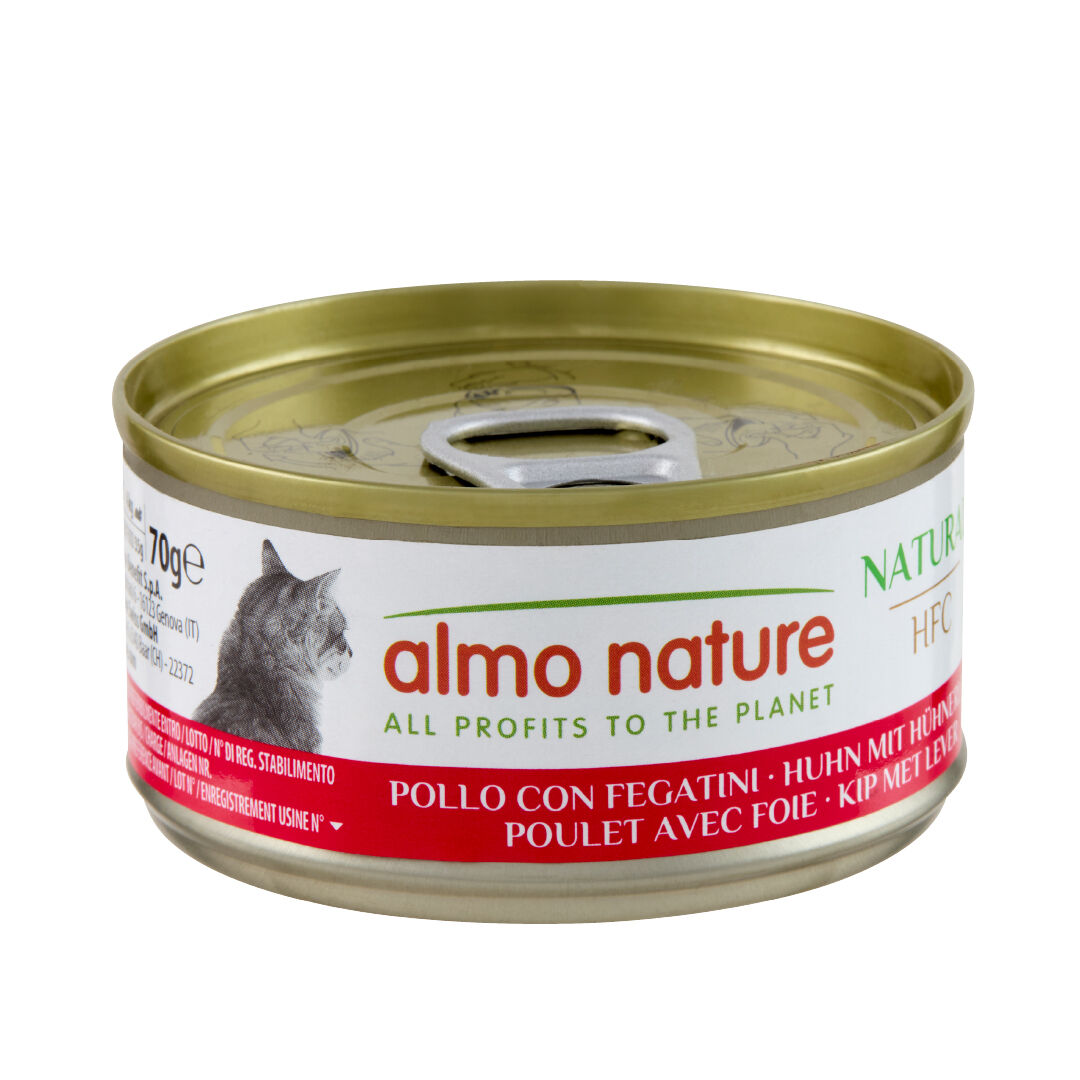 Almo Nature - P&acirc;t&eacute;e en Bo&icirc;te HFC Natural Poulet avec Foie pour Chat - 70g Image num&eacute;ro 1