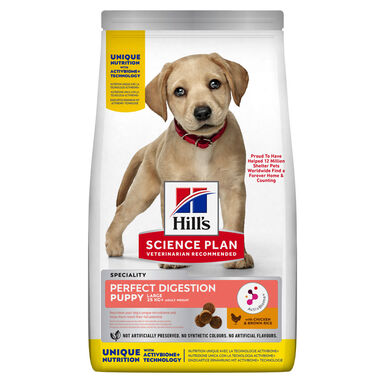 Hill's Science Plan Puppy Perfect Digestion croquettes pour chiot de grande race 12kg