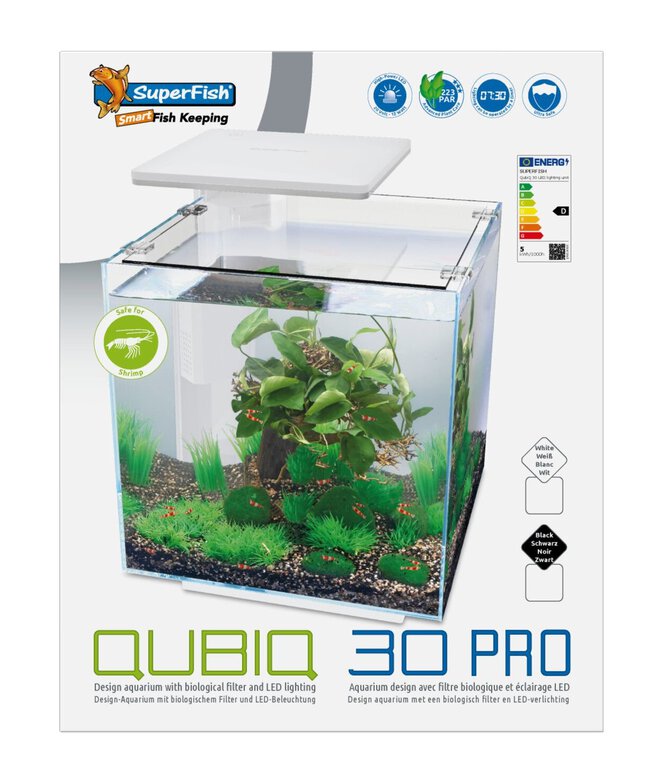Superfish - Aquarium Equipé Qubiq Pro 30 pour Poisson - Blanc image number null
