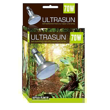 Reptiles Planet - Ampoule Chauffante Ultrasun UV-B pour Reptiles - 70W