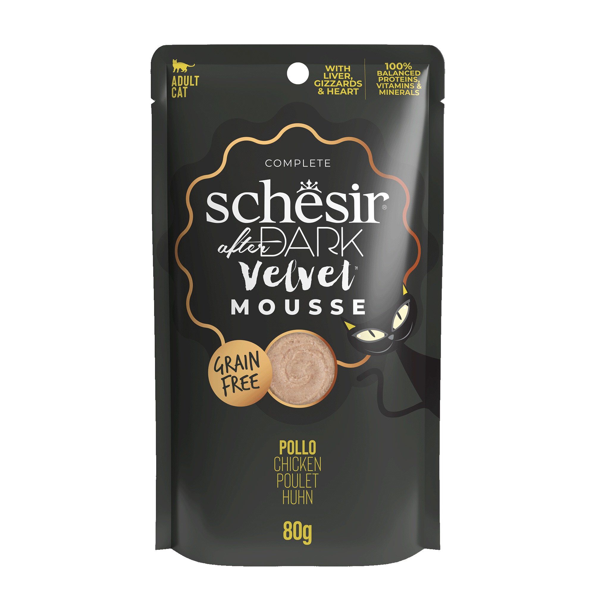Schesir - Sachet After Dark Velvet Mousse Au Poulet Pour Chats - 80g Image num&eacute;ro 1