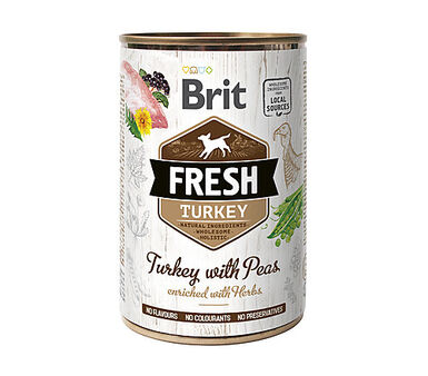 Brit - Pâtée Adult Dinde et Pois pour Chiens - 400g