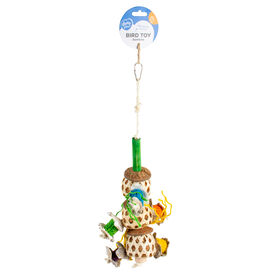 Duvoplus - Jouet Forage Triple Balles en Coco & Bambou
