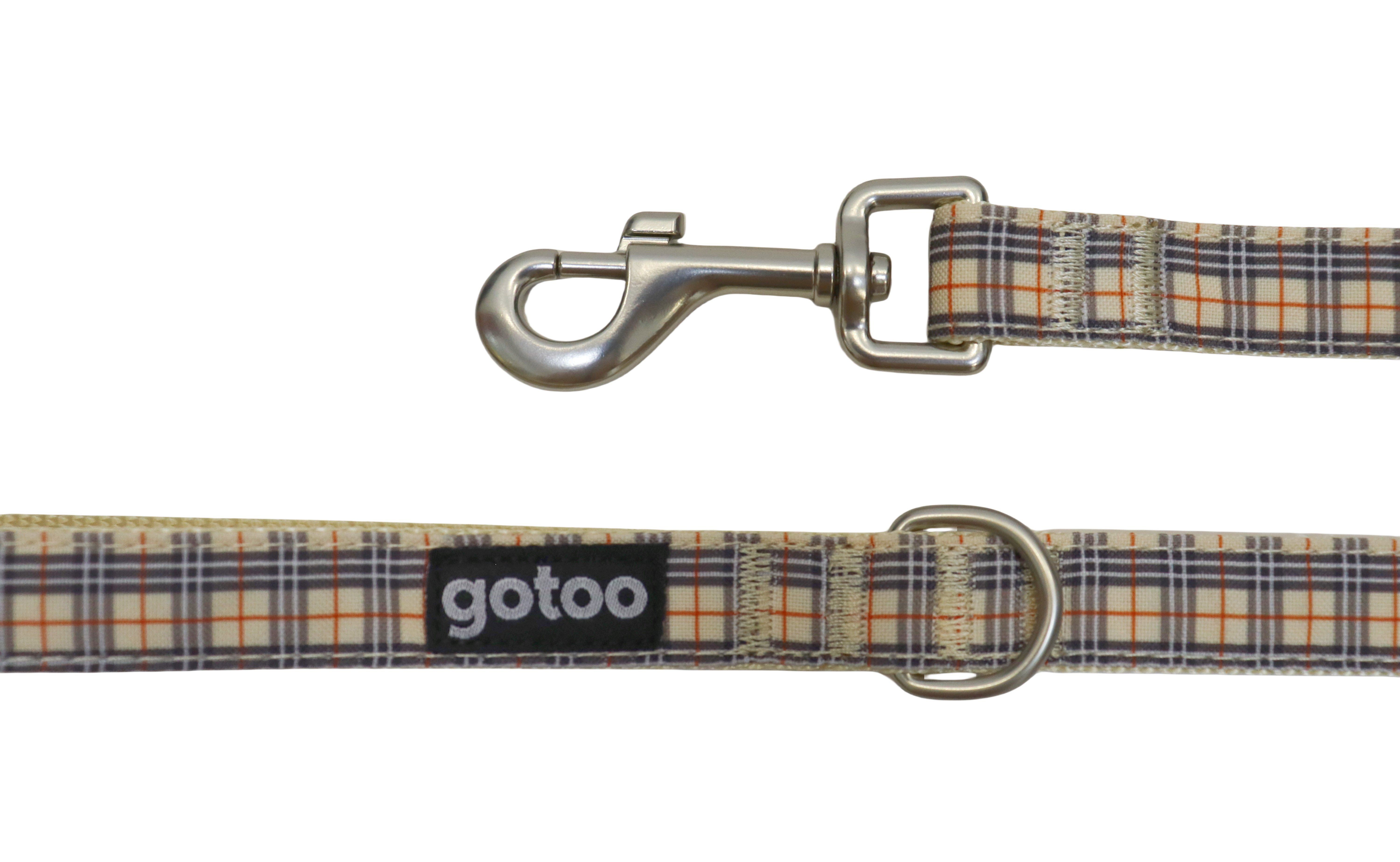 Gotoo - Laisse en Tartan Marron pour Chien - M Image num&eacute;ro 2