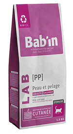 Bab'in - Croquettes Vétérinaires LAB Peau & Pelage pour Chats - 1,5Kg