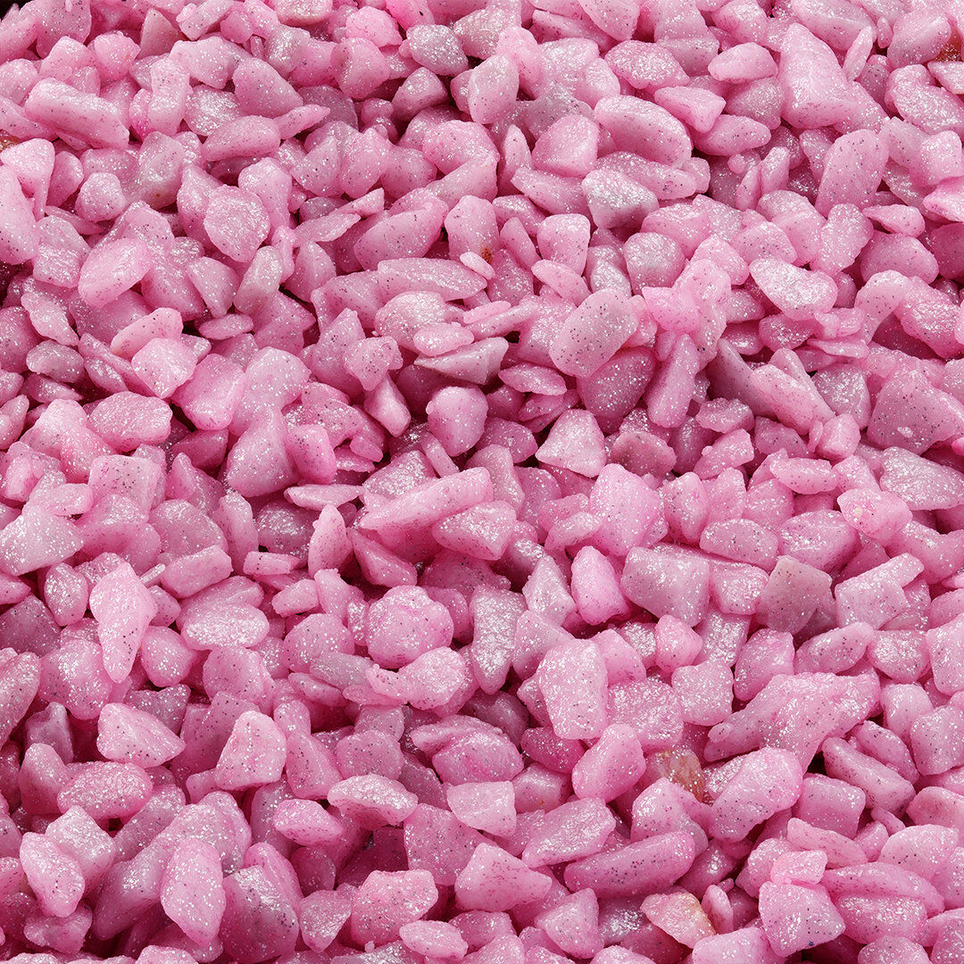 Aquadella - Graviers Glamour Stone Rose pour Aquarium - 2Kg Image num&eacute;ro 1
