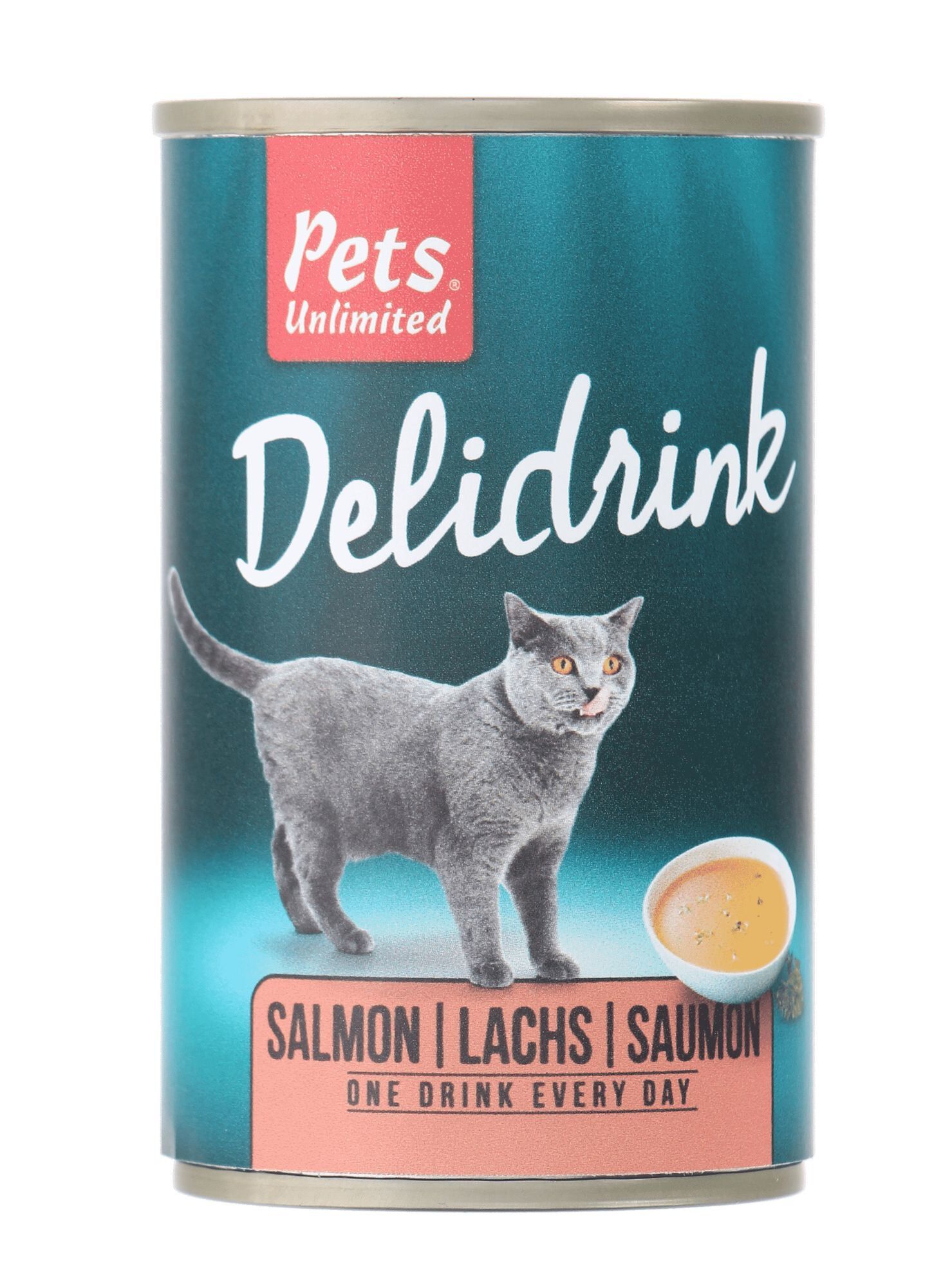 Pets Unlimited - Bo&icirc;te Delidrink Bouillon au Saumon pour Chat - 135ml Image num&eacute;ro 1
