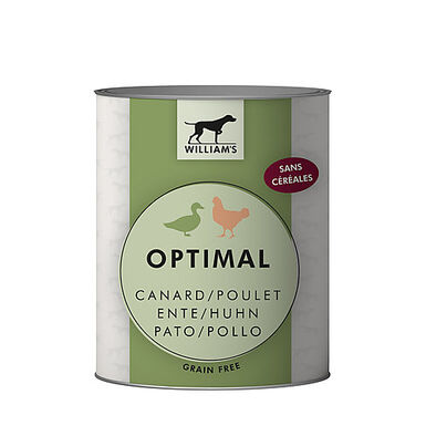 William's - Pâtée OPTIMAL Canard et Poulet pour Chiens - 800g