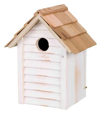 Trixie - Nichoir Maison En Bois Blanc - 18x24x 15cm