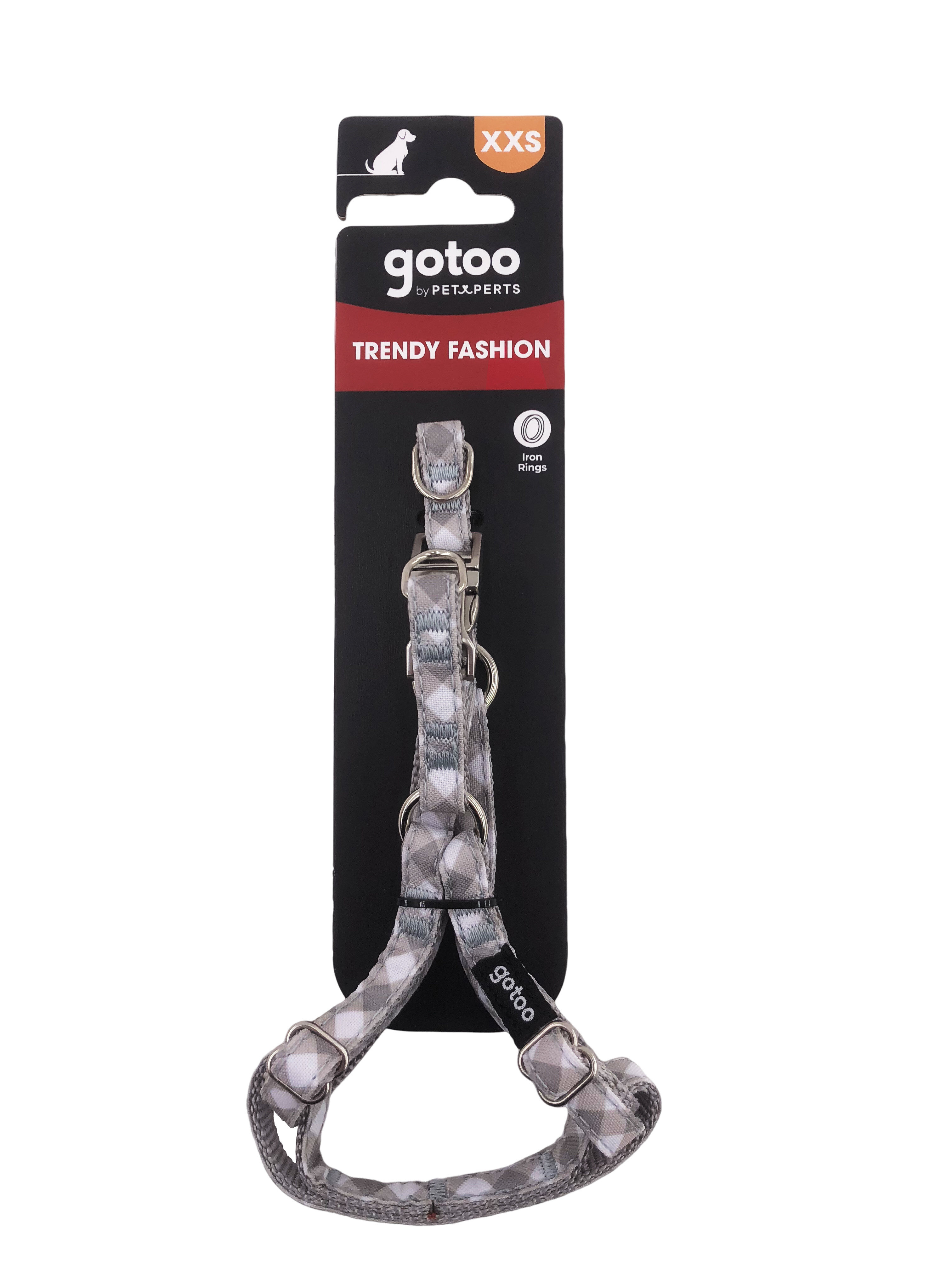 Gotoo - Harnais Vichy Gris pour Chien - XSS Image num&eacute;ro 6