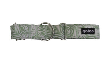 Gotoo - Collier Lévrier Botanique Khaki pour Chien - 36/50cm
