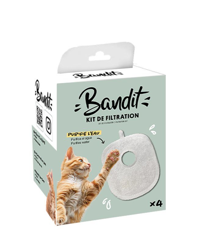 Bandit - Kit de Filtration pour Fontaine à Eau - x4 Image numéro 1 Bandit - Kit de Filtration pour Fontaine à Eau - x4 Image numéro 1