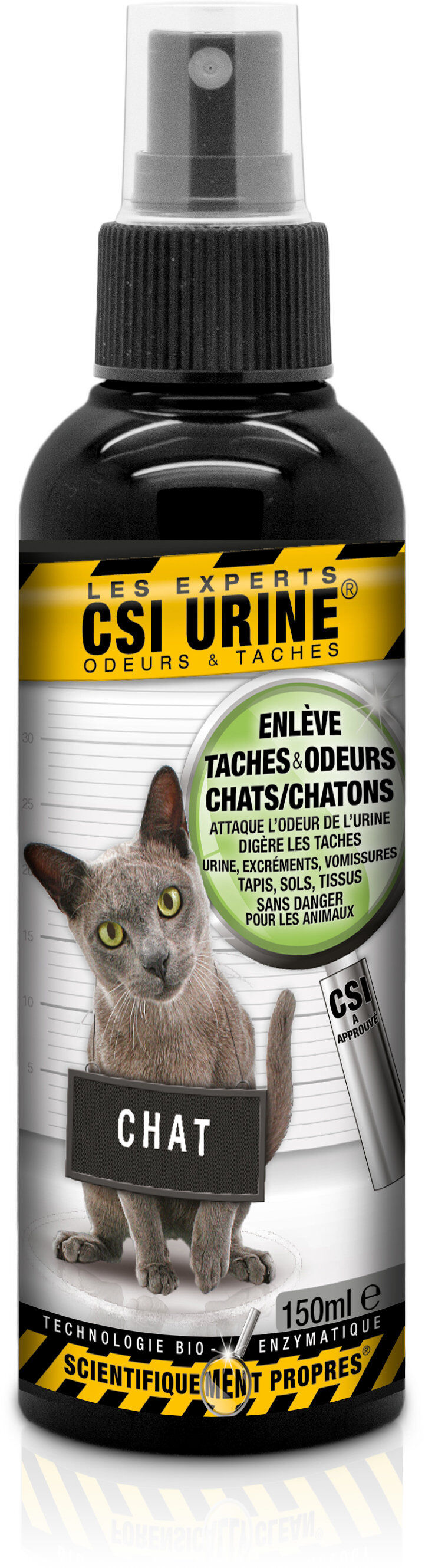 CSI Urine - Spray Enzymatique pour Chat et Chaton - 150ml Image num&eacute;ro 1