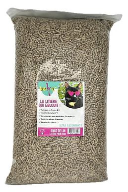 WasaByCat - Litière Chat Granulés Anas de Lin pour Chat