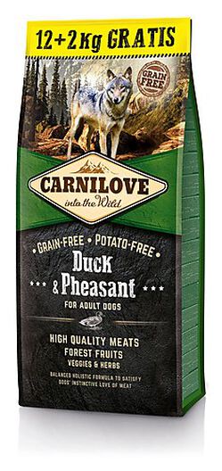Carnilove - Croquettes Adulte au Canard et Faisan pour Chien - 12+2Kg image number null