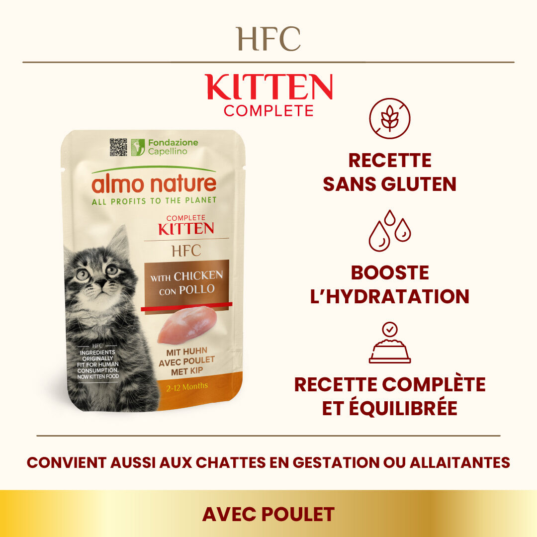 Almo Nature - P&acirc;t&eacute;e Hfc Natural au Poulet Chaton - 55g Image num&eacute;ro 2