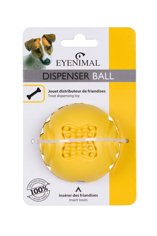 Eyenimal - Jouet DISPENSER BALL Distributeur de Friandises pour Chiens - 6,5cm Image numéro 1 Eyenimal - Jouet DISPENSER BALL Distributeur de Friandises pour Chiens - 6,5cm Image numéro 1