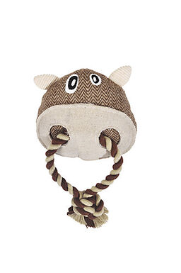 Animalis - Jouet Cochon Corde + Laine Recyclée pour Chiens - 20cm