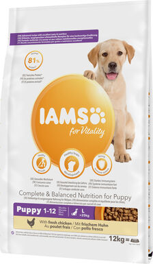 Iams - Croquettes pour Vitalité  Au poulet frais PourChiot Grande Race