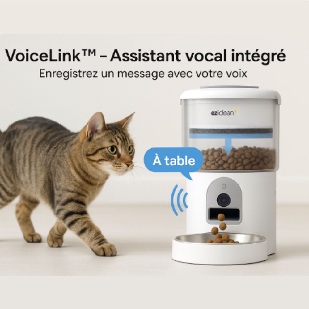 EZIclean - Distributeur de Croquettes et Fontaine pour Chat et Chien Nutribot Cam+ C8 - x1 Image num&eacute;ro 7