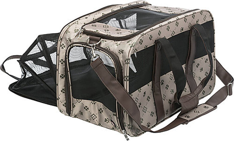 Trixie - Sac de Transport Agrandissable Maxima Beige/Brun - 33 x 32 x 54 cm Image numéro 1 Trixie - Sac de Transport Agrandissable Maxima Beige/Brun - 33 x 32 x 54 cm Image numéro 1