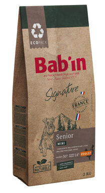 Bab'in - Croquettes Poulet pour Chien Mini Senior