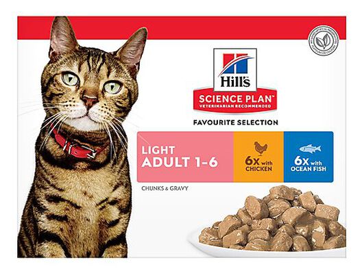 Hill's Science Plan - Sachets Light Multipack pour Chat - 12x85g image number null
