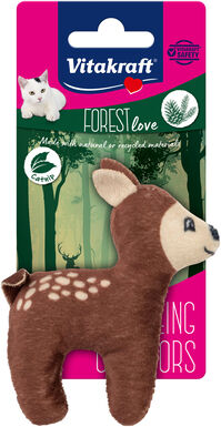 Vitakraft - Jouet Faon Clochette + Catnip Forest Love - 10cm