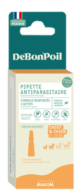 DeBonPoil - Pipette Antiparasitaire et Apaisante pour Chiot Petit Chien - x1