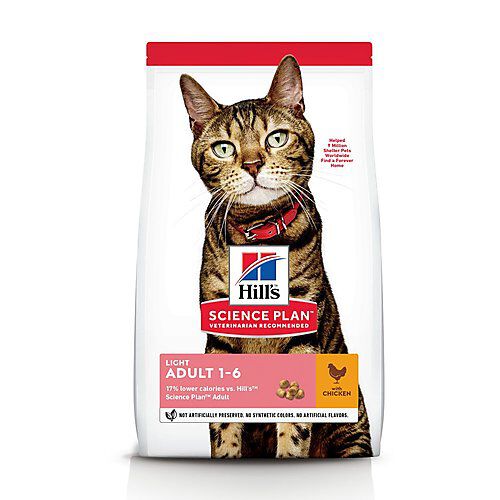 Hill's Science Plan - Adult Light Croquettes Pour Chat Au Poulet  -  1,5kg Image num&eacute;ro 1