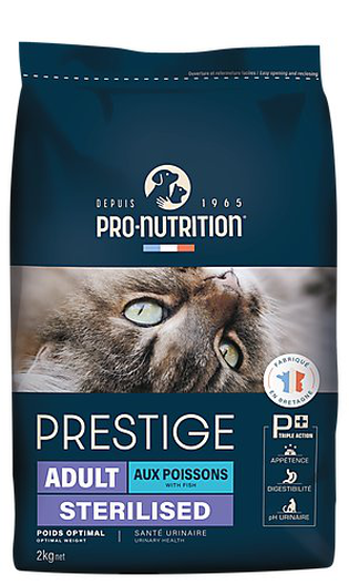 Pro-nutrition - Croquettes Prestige Adult Sterilised aux Poissons Blancs pour Chats - 2Kg image number null