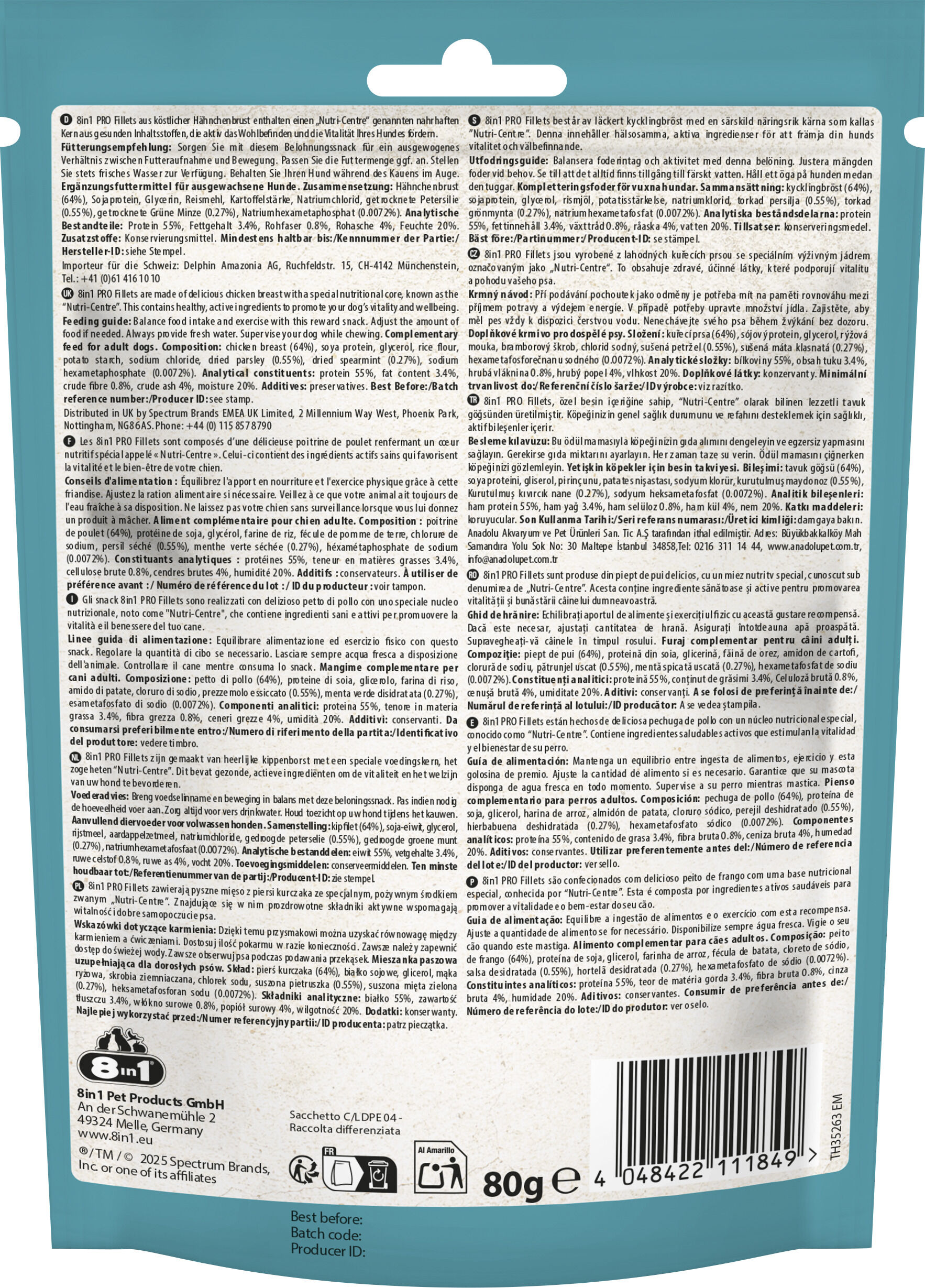 8in1 - Friandises Fillets Pro Dental pour Chiens - 80g Image num&eacute;ro 3