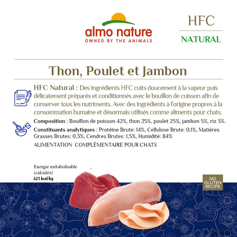 Almo Nature - P&acirc;t&eacute;e Hfc Natural Thon, Poulet Et Jambon - 150g Image num&eacute;ro 3