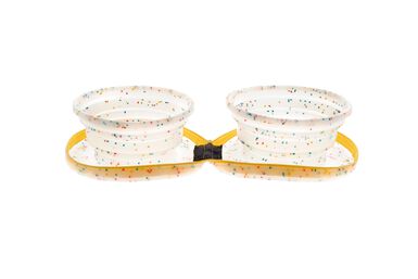 Ferribiella - Bol Double Conffeti en Silicone pour Chien - 350ml
