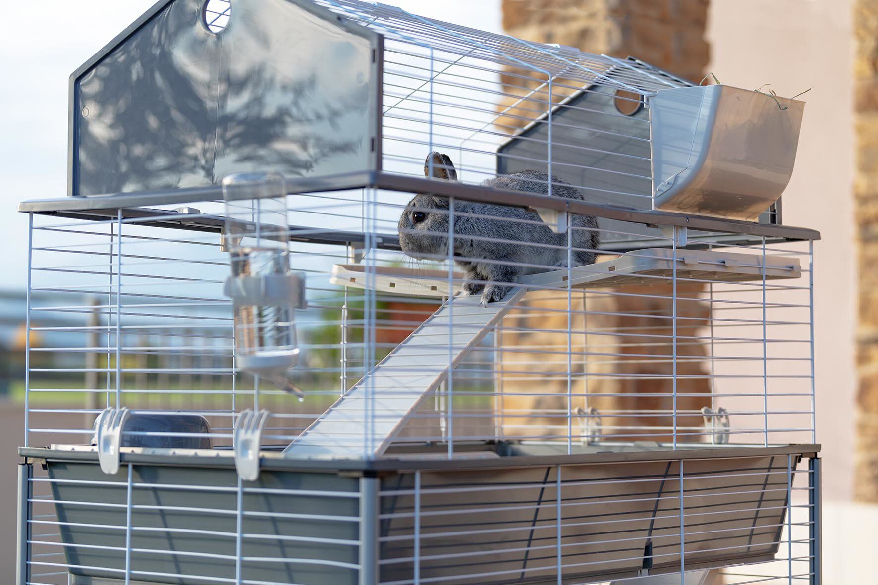 Ferplast - Cage Barn Double 100 pour Lapins - Blanc Image num&eacute;ro 3