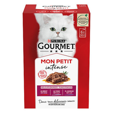 GOURMET - Sachets fraîcheurs MON PETIT à la Viande pour Chats - 6x50g