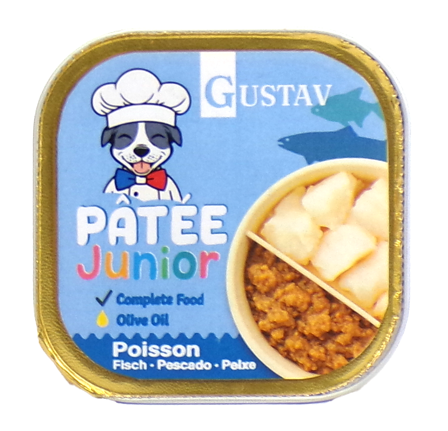 Gustav - P&acirc;t&eacute;e Junior au Poisson pour Chiots - 150g Image num&eacute;ro 1