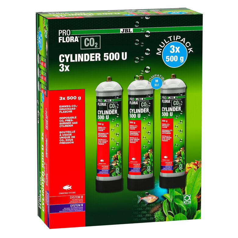 JBL - Bouteilles CO2 Proflora Cylinder 500 U pour Aquarium - 3x500g Image numéro 1 JBL - Bouteilles CO2 Proflora Cylinder 500 U pour Aquarium - 3x500g Image numéro 1