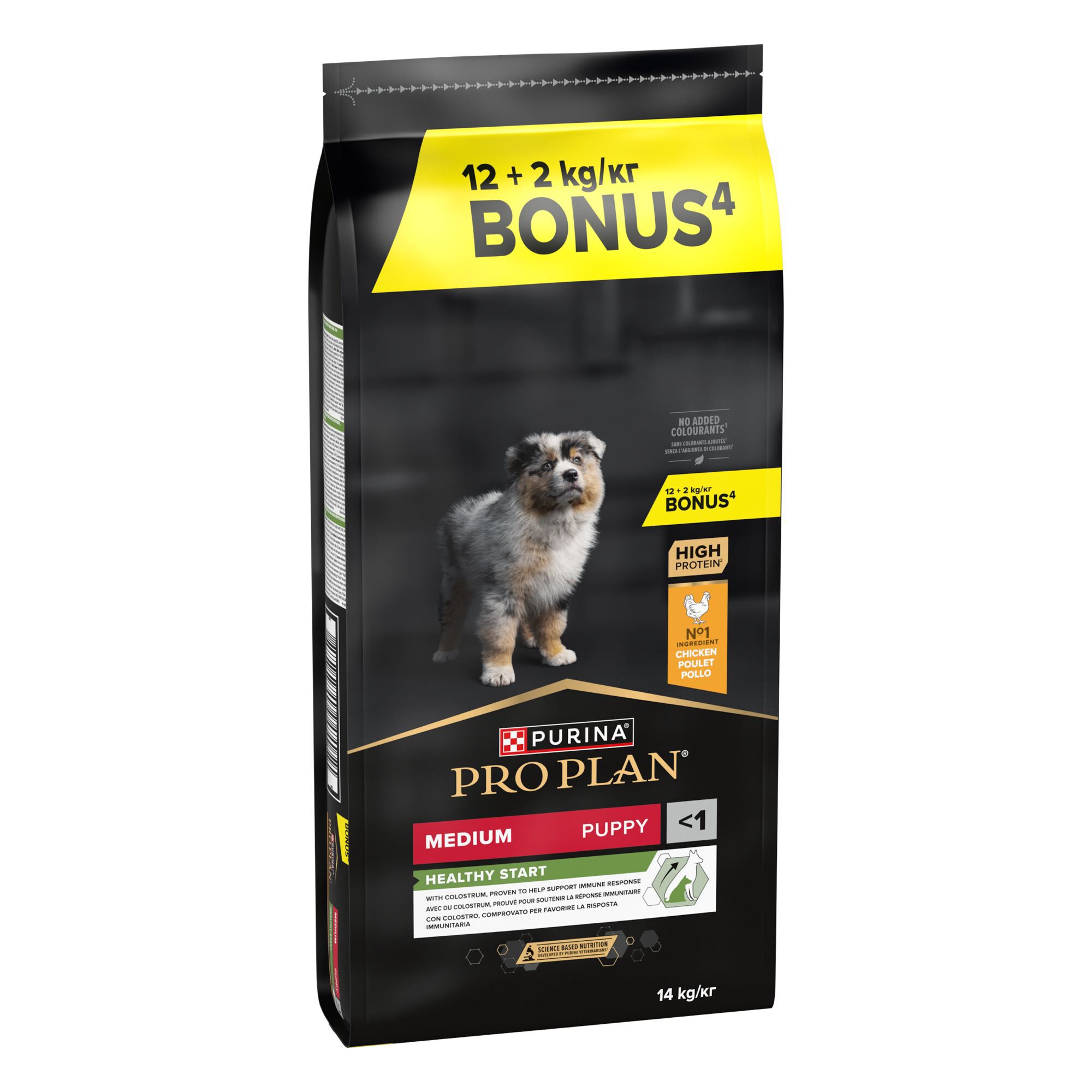 Pro Plan - Croquettes Medium Puppy Healthy Start Riche en Poulet pour Chiots - 12 + 2Kg Bonus Image num&eacute;ro 2