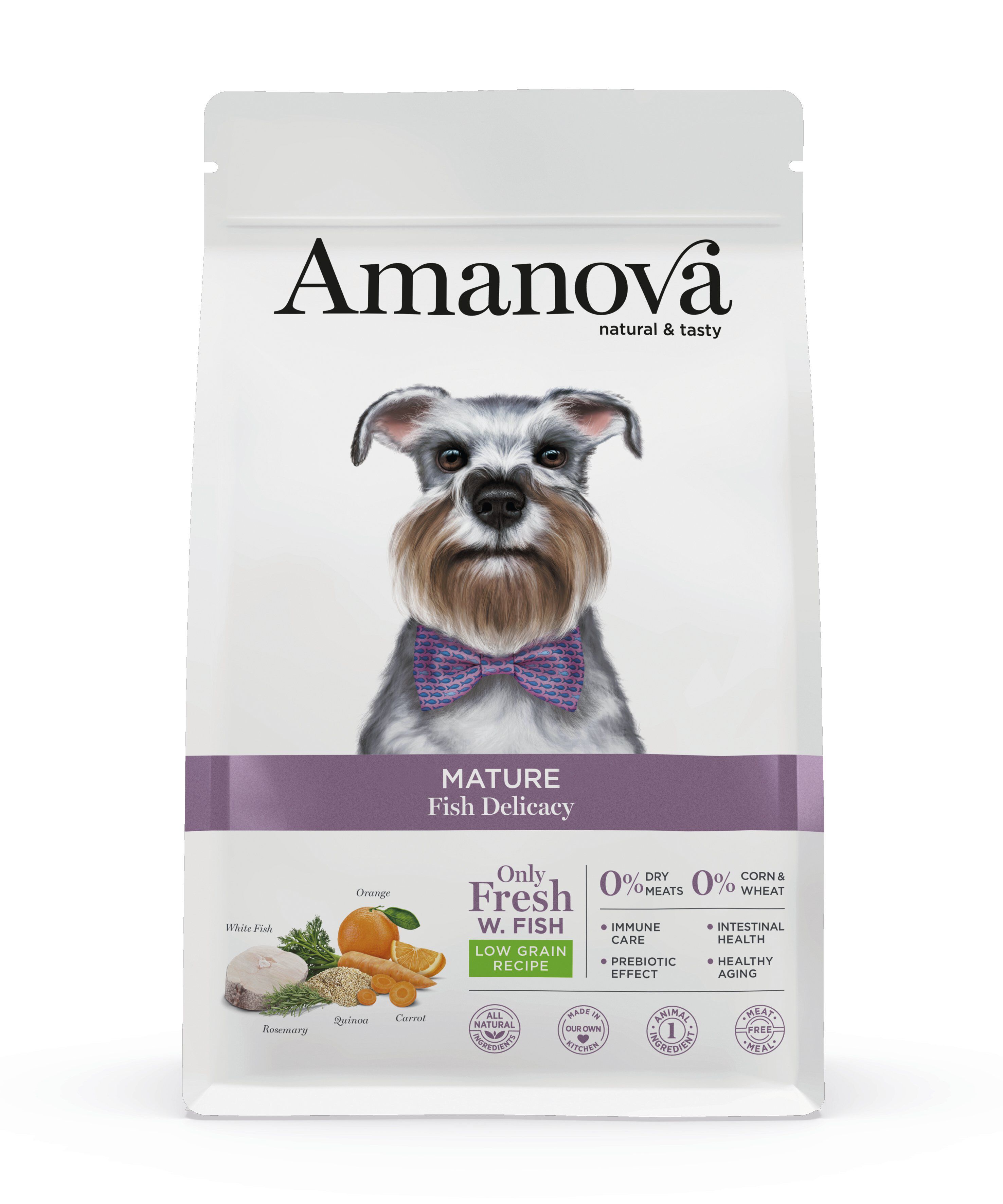 Amanova - Croquettes Mature au Poisson pour Chiens - 10Kg Image num&eacute;ro 1