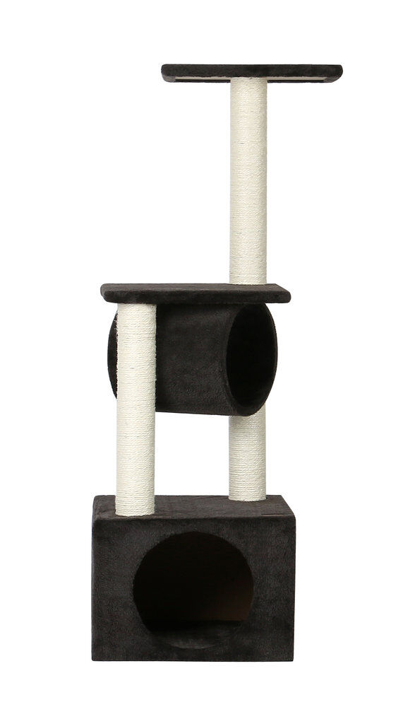 Animalis - Arbre &agrave; Chat Tube avec 2 Plateaux - Noir Image num&eacute;ro 2