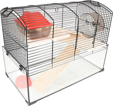 Flamingo - Cage Vitru Noir pour Hamsters - 58cm