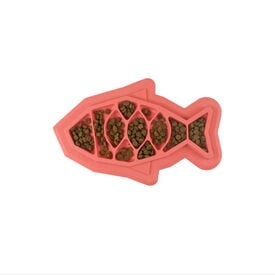 Outward Hound - Tapis d'Alimentation Fishie Fun Feed pour Chats - Rose