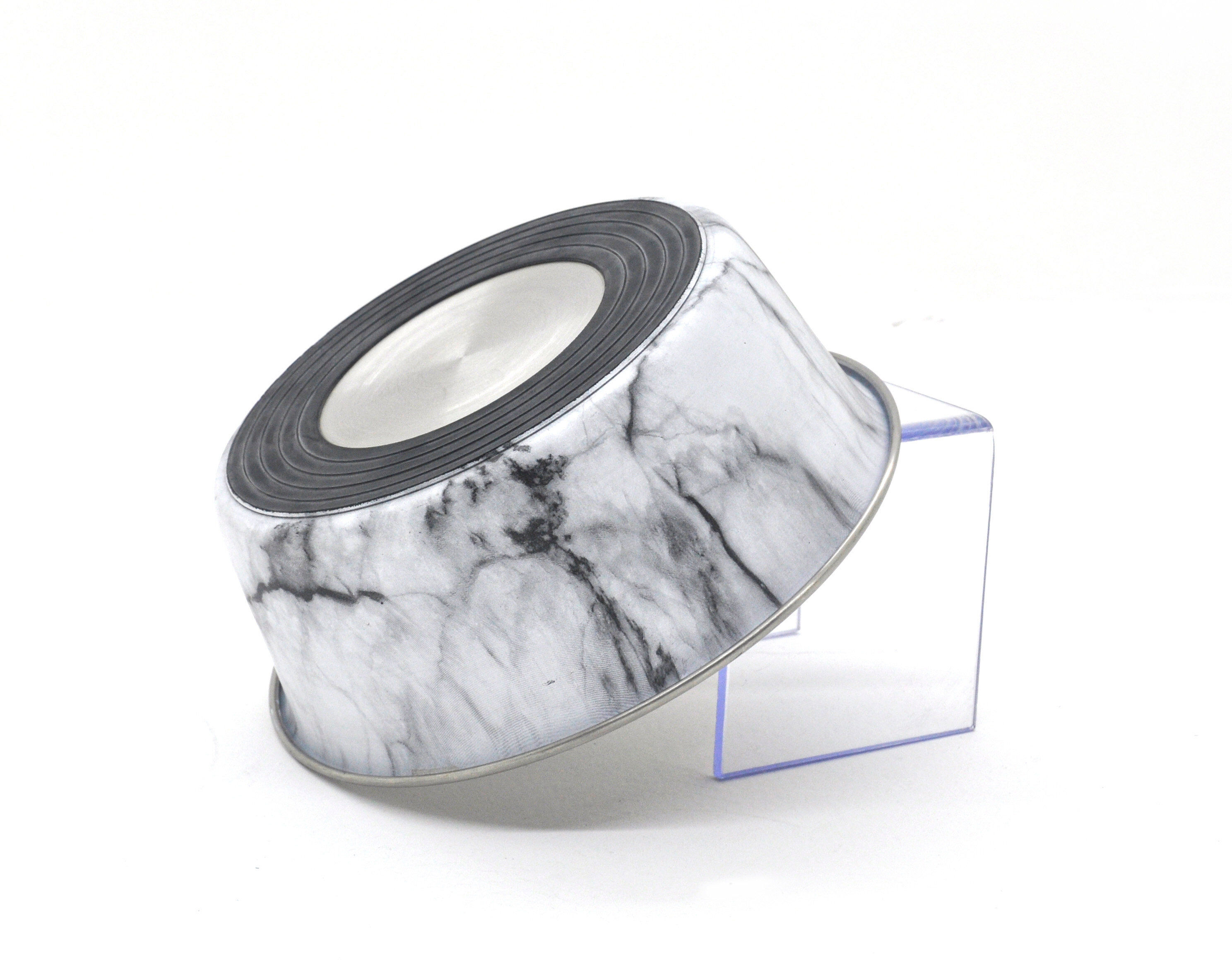 Animalis - Gamelle En Inox Antid&eacute;rapante Marble pour Chiens - 350ml Image num&eacute;ro 2