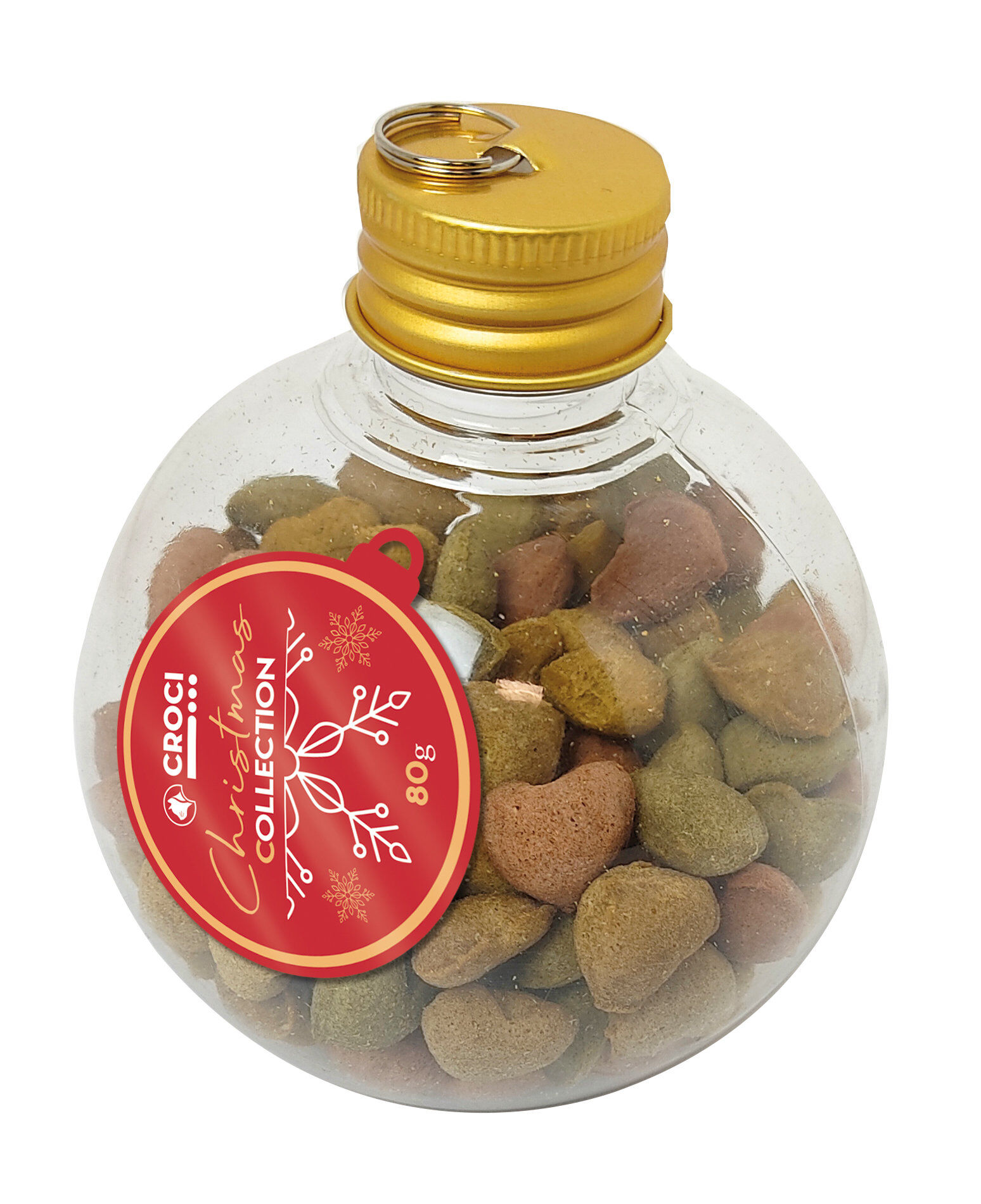 Croci - Boule de No&euml;l CAT SNACK XMAS BALL pour Chats - 80g Image num&eacute;ro 1