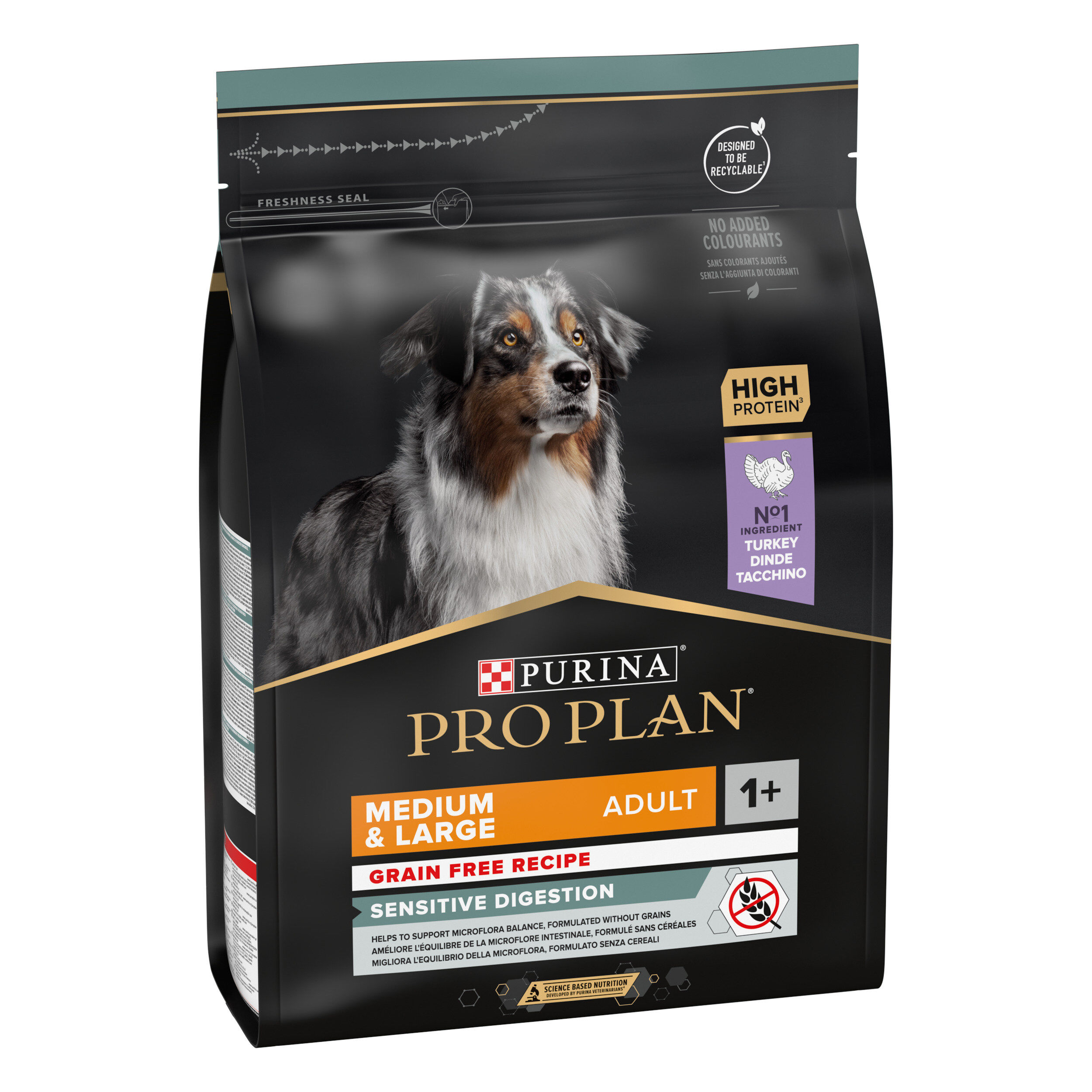 Pro Plan - Croquettes OPTIAGE Medium & Large Adult Sans C&eacute;r&eacute;ales Dinde pour Chien - 2,5Kg Image num&eacute;ro 2