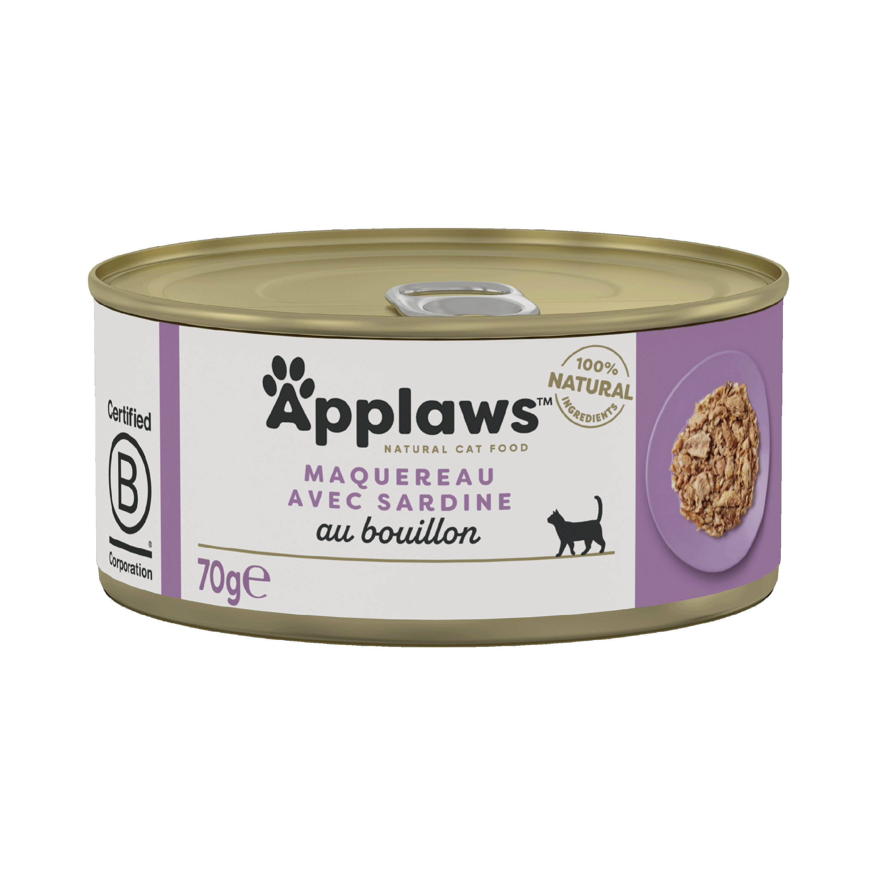 Applaws - P&acirc;t&eacute;e en Bo&icirc;te Maquereau et Sardine pour Chat - 70g Image num&eacute;ro 1